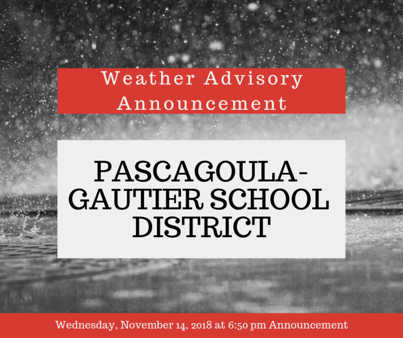Weather Advisory Announcement - Wednesday, November 14, 2018 6:50 pm