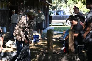 Students gather at the LaPointe Krebs Museum