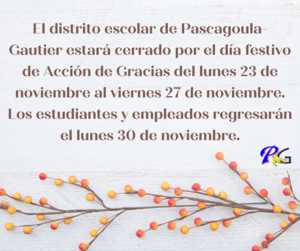 Thanksgiving Break - Spanish