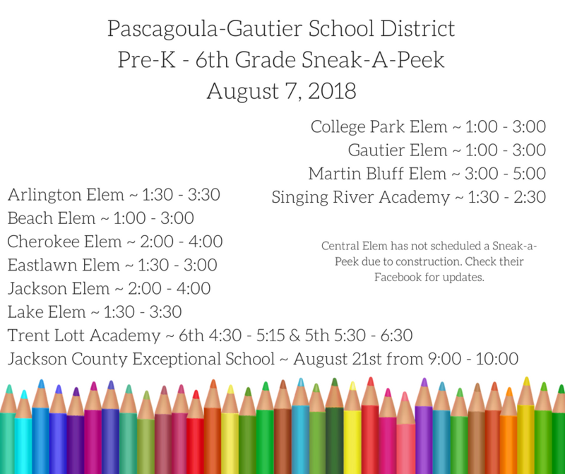 Sneak-A-Peak Date and Times