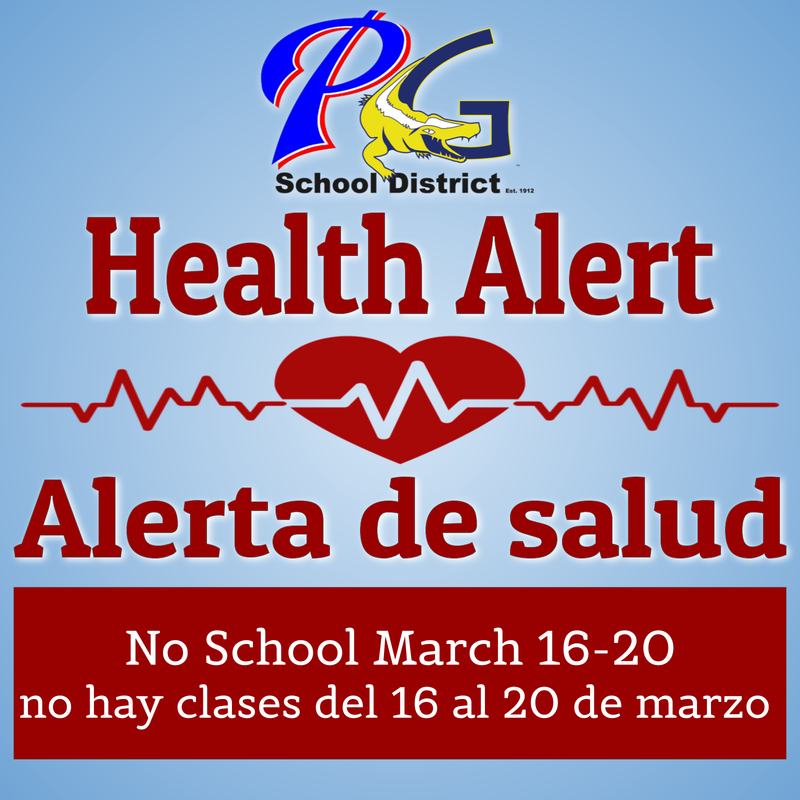 No School March 16-20 no hay clases del 16 al 20 de marzo
