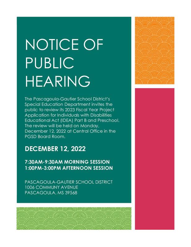 Notice of public hearing