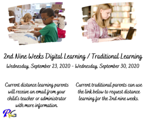 2nd nine weeks distance or traditional learning