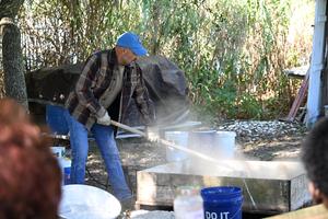 Students gather at the LaPointe Krebs Museum