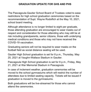 2021 graduation updates - english