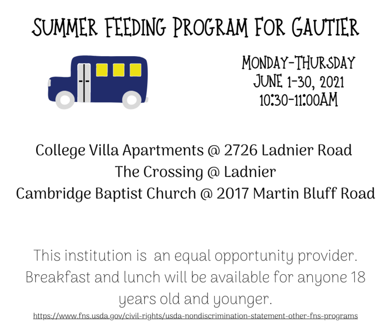 summer feeding for Gautier