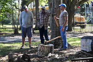 Students gather at the LaPointe Krebs Museum