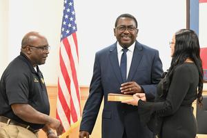 Jerry Jackson is sworn in as PGSD's newest board member