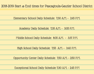 school start and end times