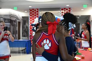 PHS and Moss Point students smile at camera