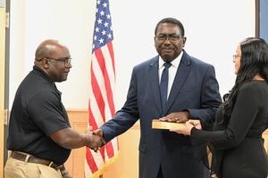 Jerry Jackson is sworn in as PGSD's newest board member