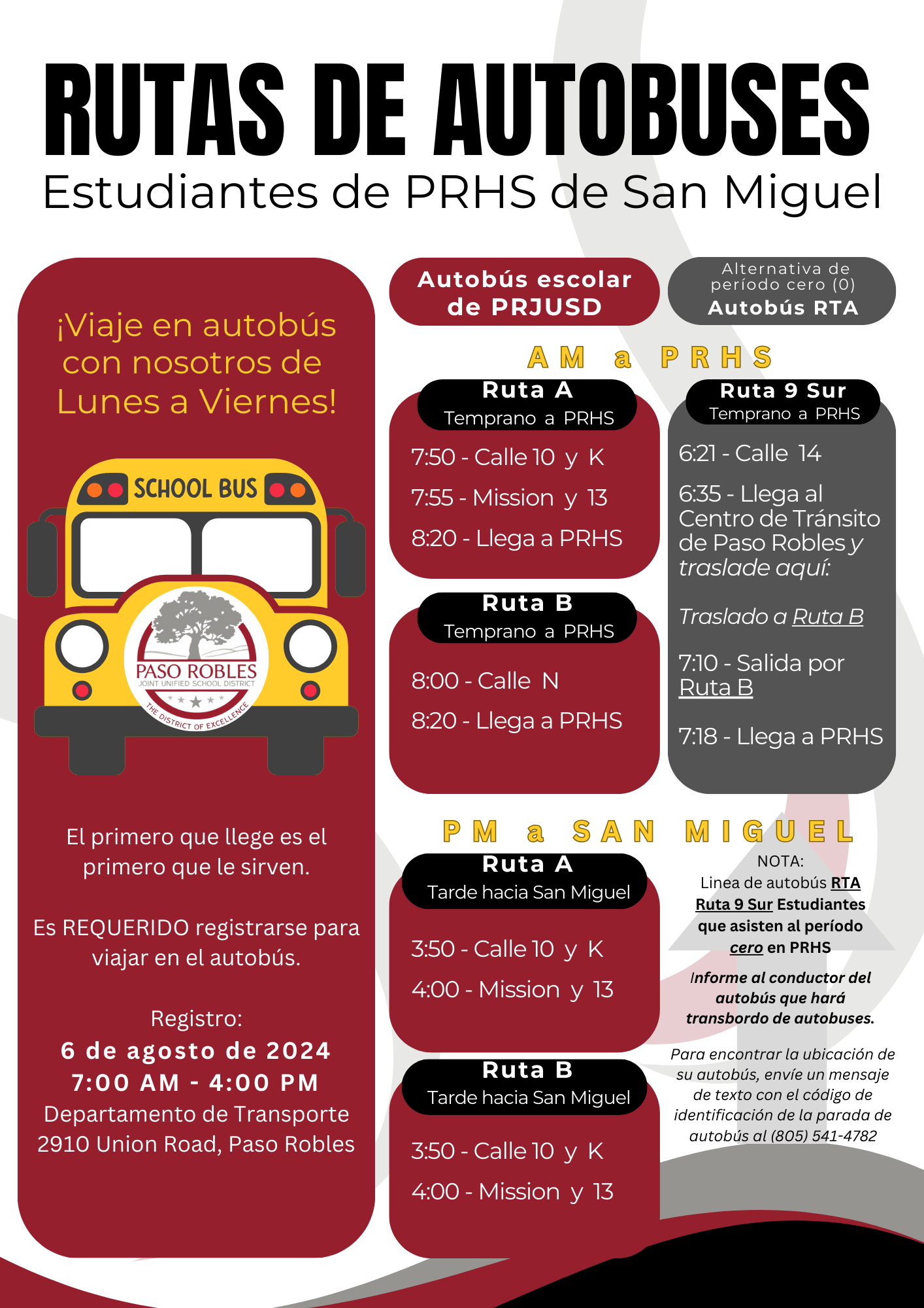 Bus routes for students in San Miguel _Span_ IMAGE