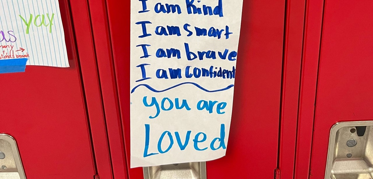 Locker sign decoration made by students