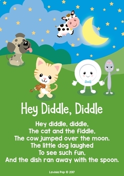 Hey Diddle, Diddle Nursery Rhyme Worksheets and Activities by ...