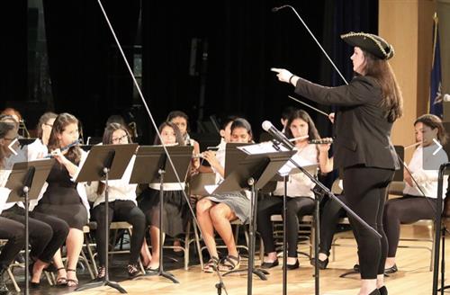 Ms. Carney conducting Pirates of the Caribbean