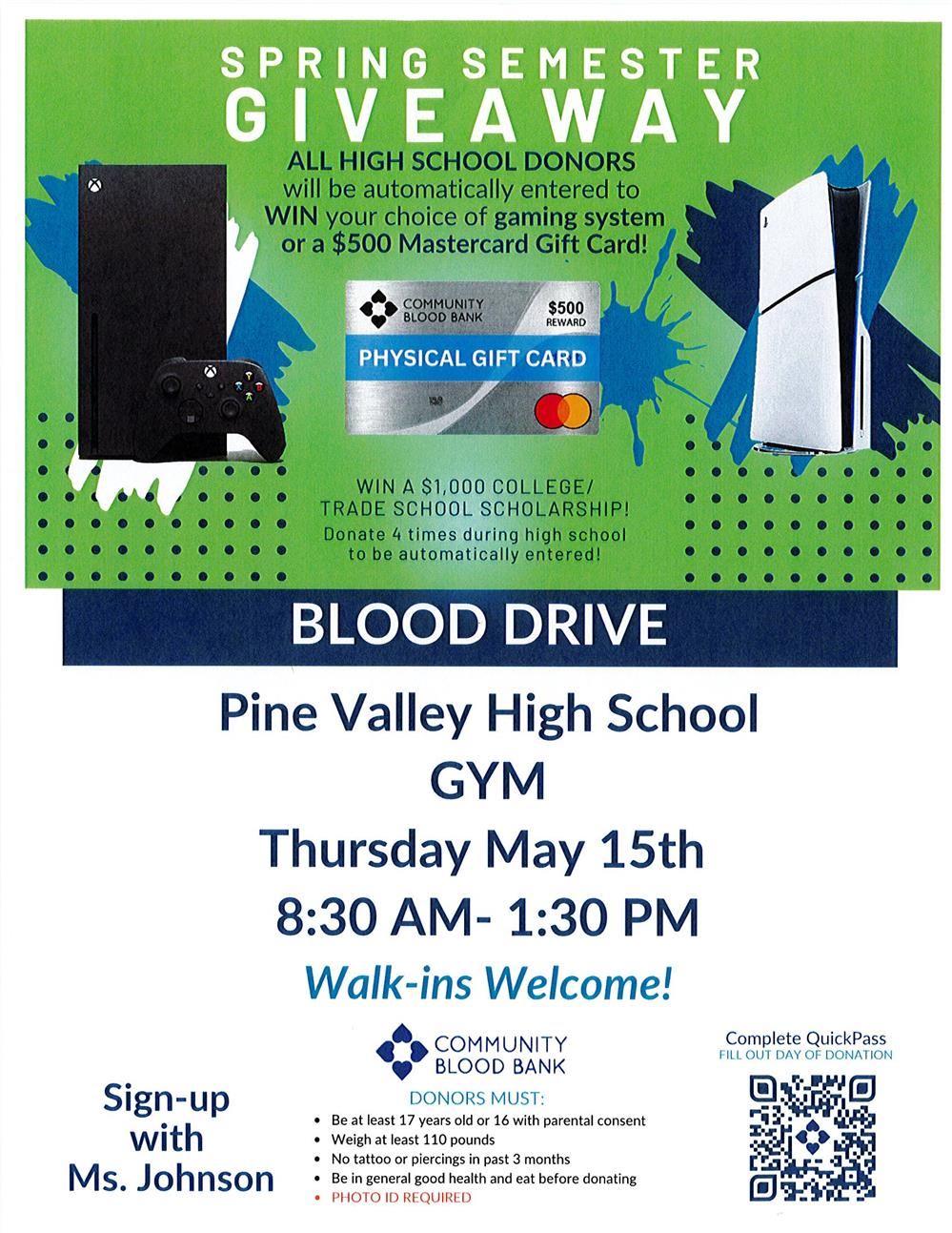  Blood drive promotional poster 