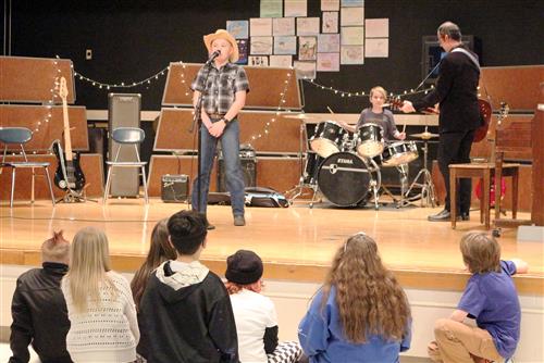 student performs at Creativity Night.