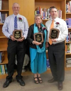 l-r:  Hugh Duckwall, Anne Sharon (Howe) Sweeting, R. Jason Henry 
