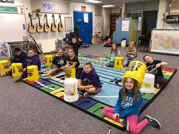 5th grade bucket drumming