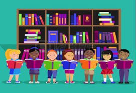 library-kids-cartoon-Pioneer-Elementary-Billings