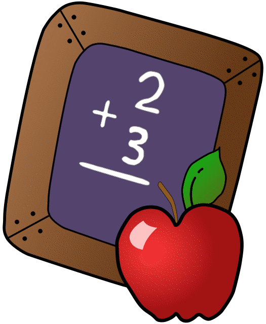 Math cartoon and Apple