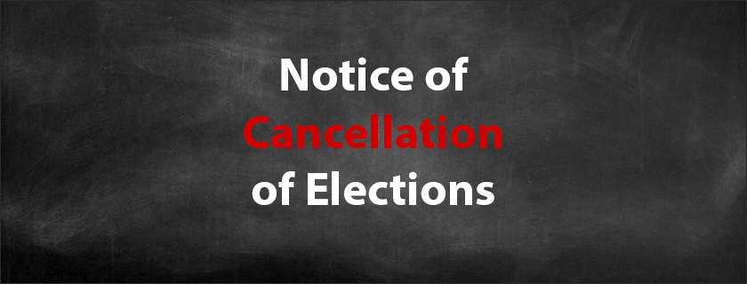 Cancellation of Elections