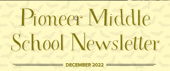 Middle School December Newsletter