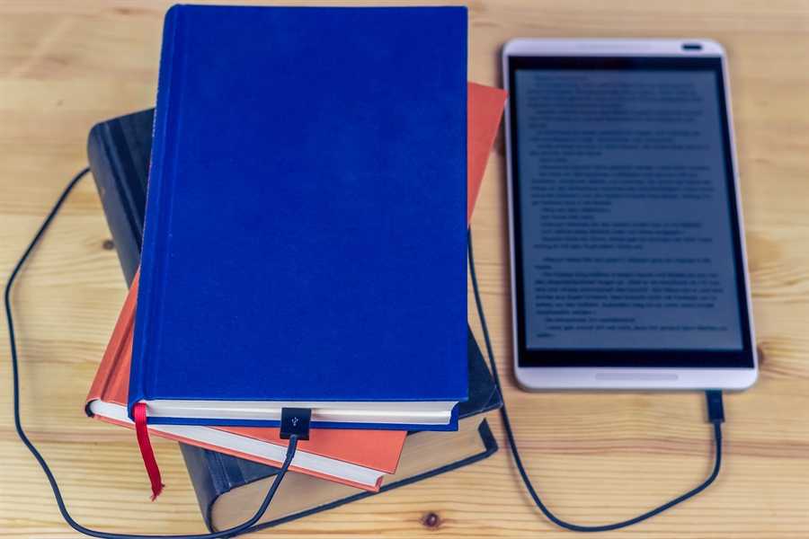 tablet and book logo