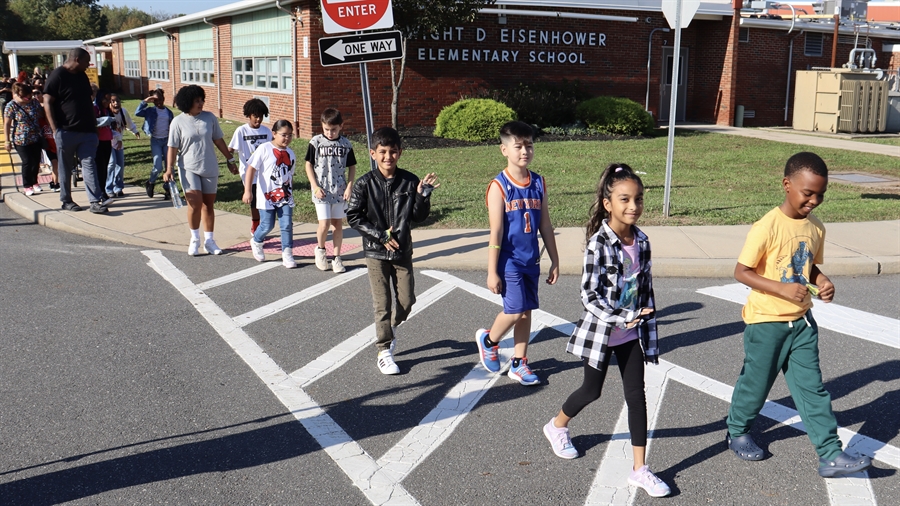 students outside school