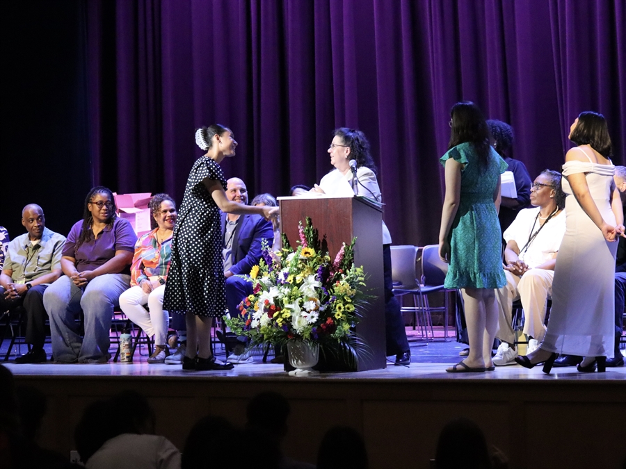 students receiving awards