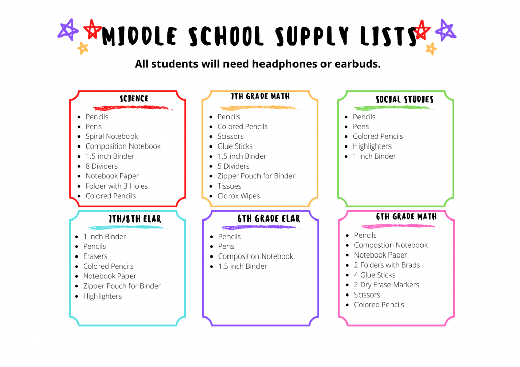 2024-25 School Supply List