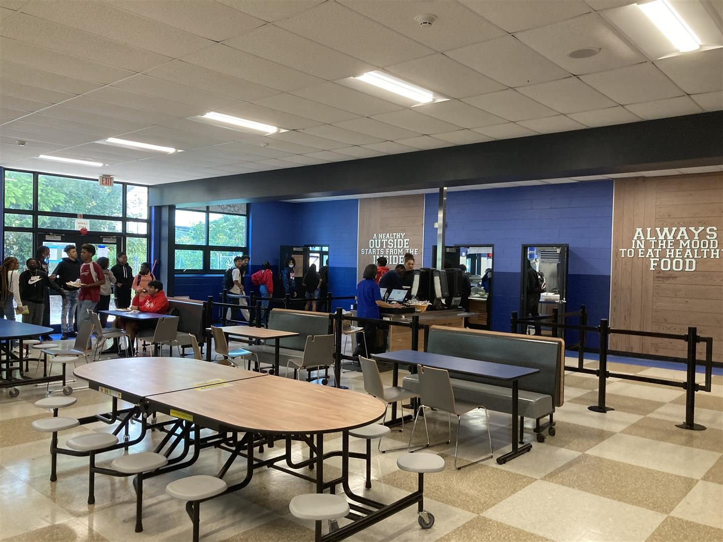 Students check out at the new PHS cafeteria