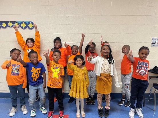 Krieger students wear orange for Unity Day,
