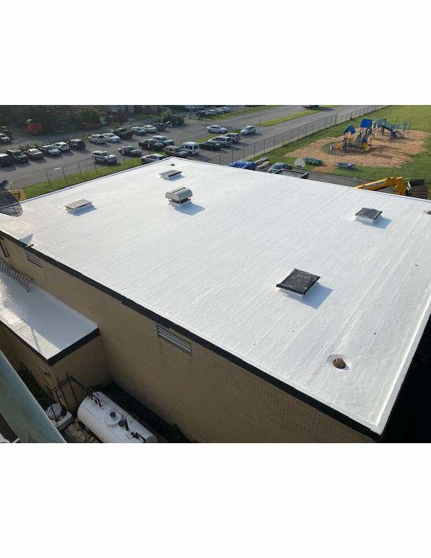 Photo of completed gym roof at Early Learning Center