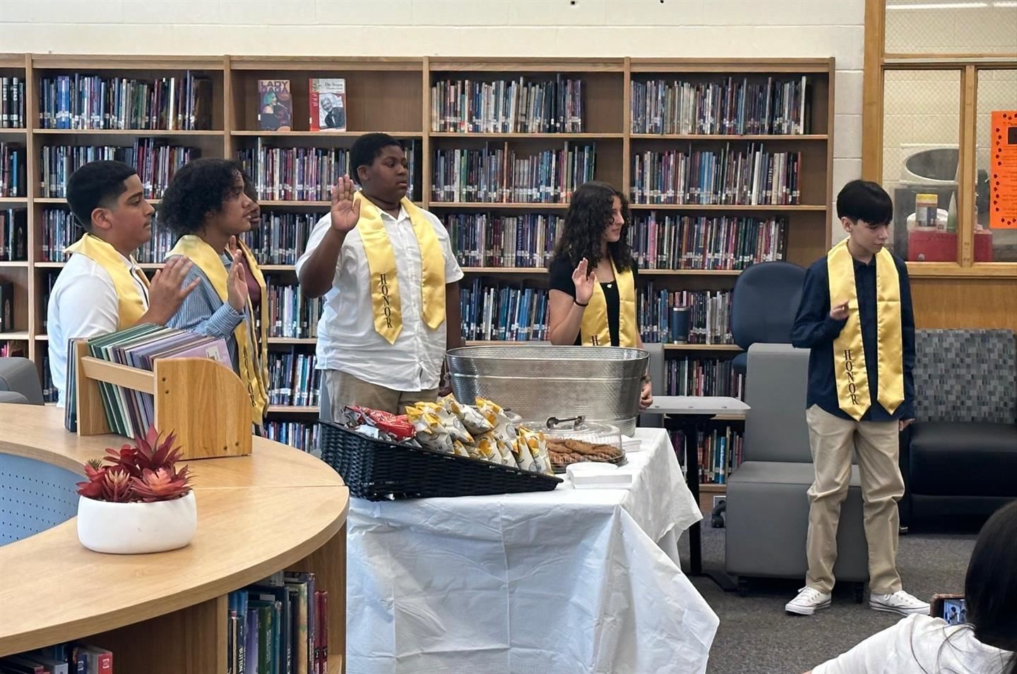  New members of the National Junior Honor Society were inducted in the NJHS