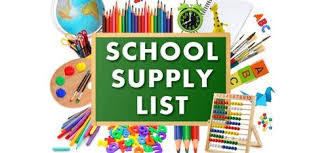  School supply list