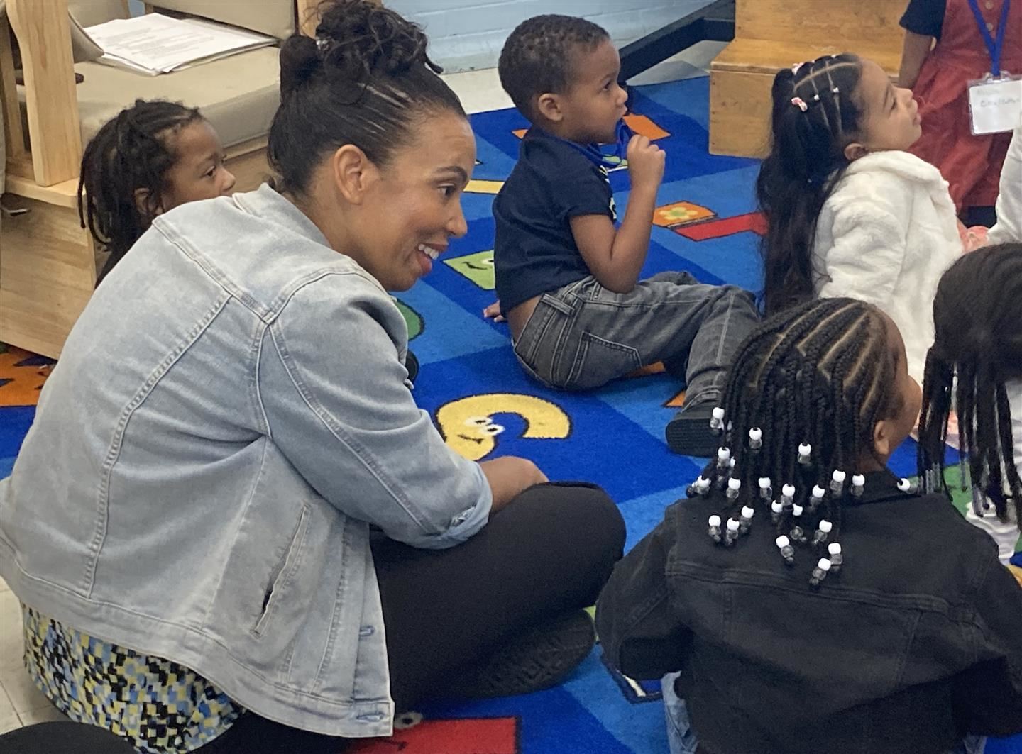 Melissa Barrow sits in on an ELC class