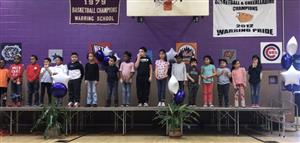 Warring students gather for an assembly 