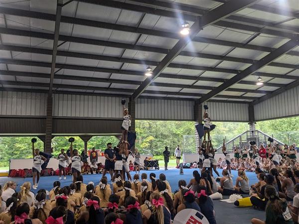 Cheer team at camp!