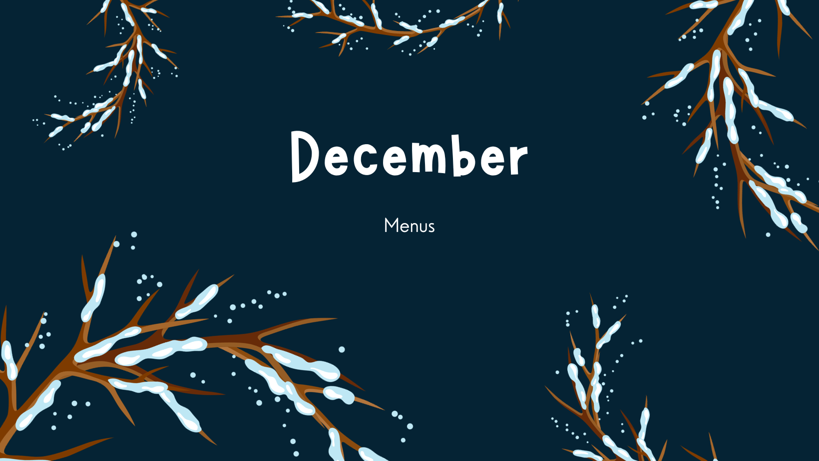 December menus