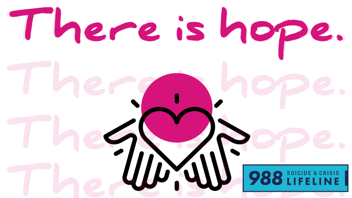 There is hope 988 lifeline graphic