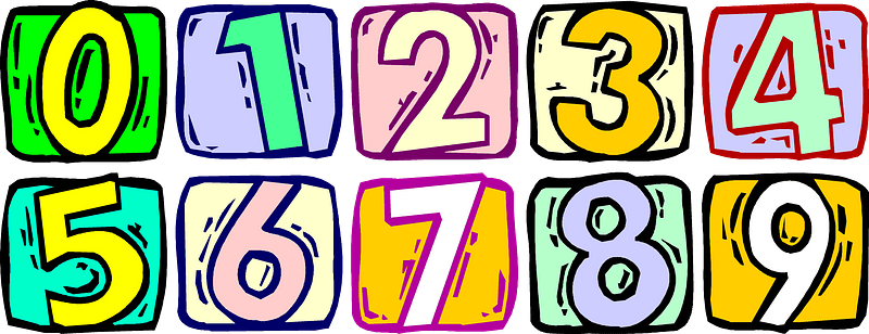 Colourful numbers clipart. Free download transparent .PNG | Creazilla