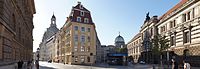 Rampische Straße, Dresden mit Blick auf Frauenkirche und Albertinum