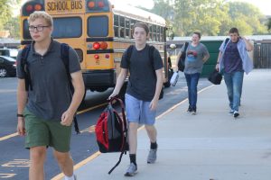 Students arrive on first day of school