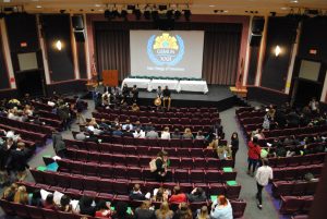 Students in the auditorium