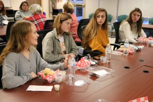 Goochland students at table
