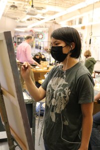 Student painting