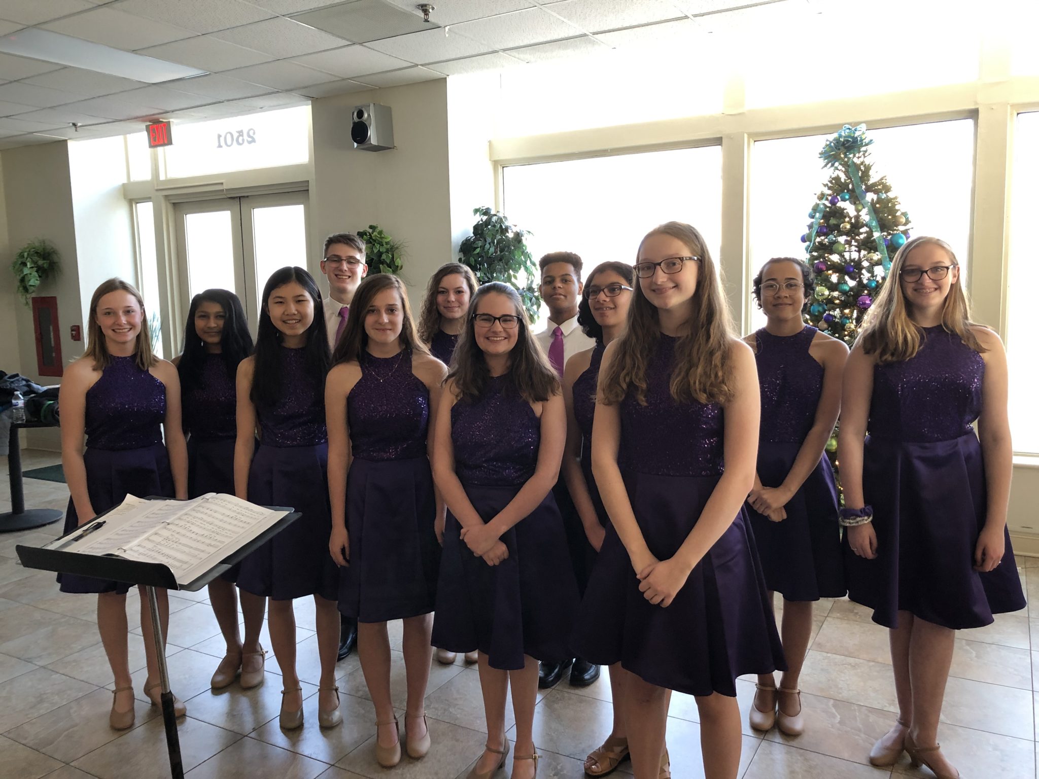 MLWGS chorus performs at the William Byrd Senior Apartments, Thursday, December 12th