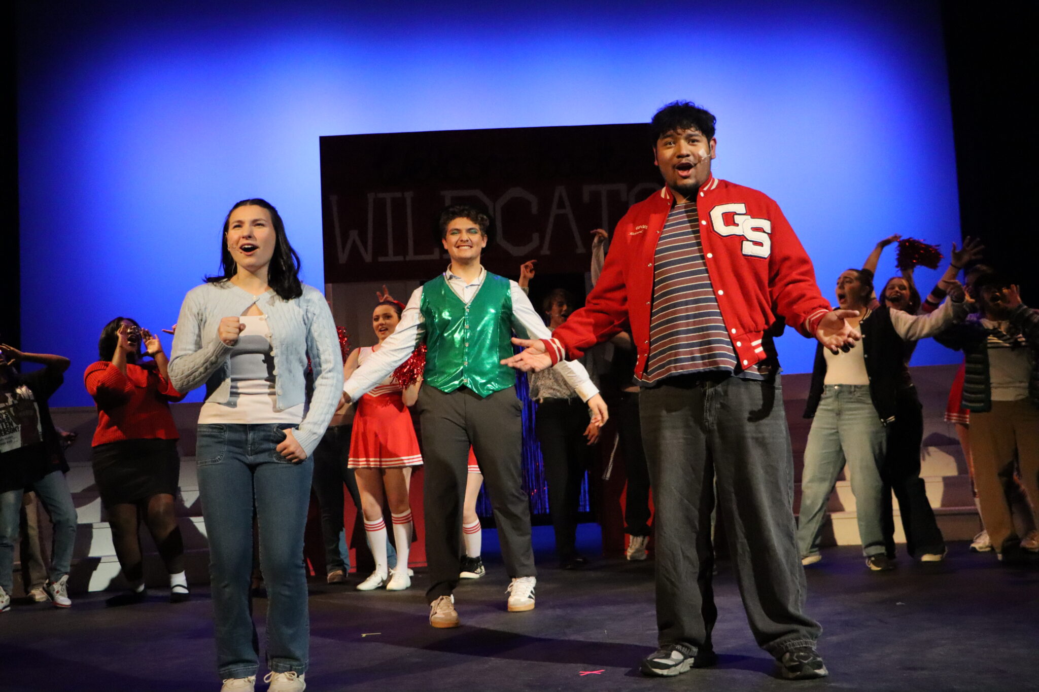 Students on stage