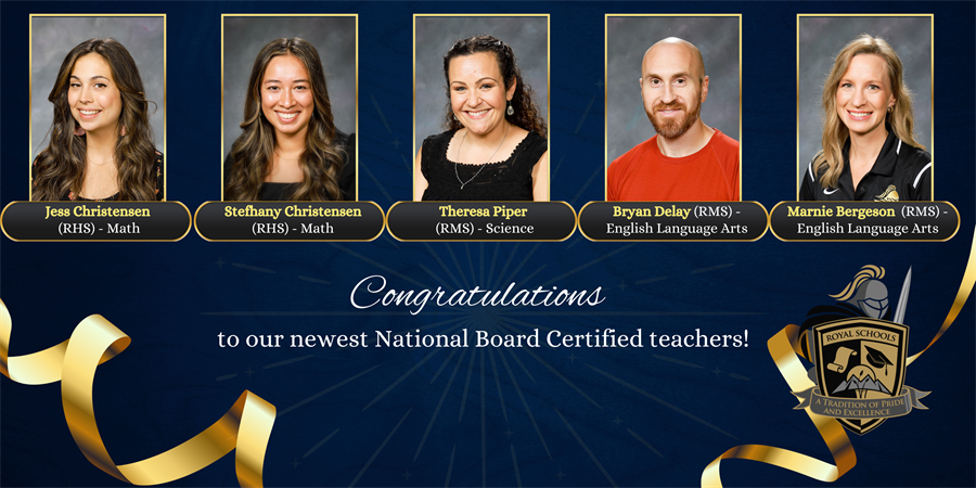 This is the image for the news article titled Five Royal Teachers Join the National Board Certified Ranks